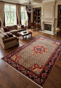 Antique Handwoven Tabriz Rug – Fish Design