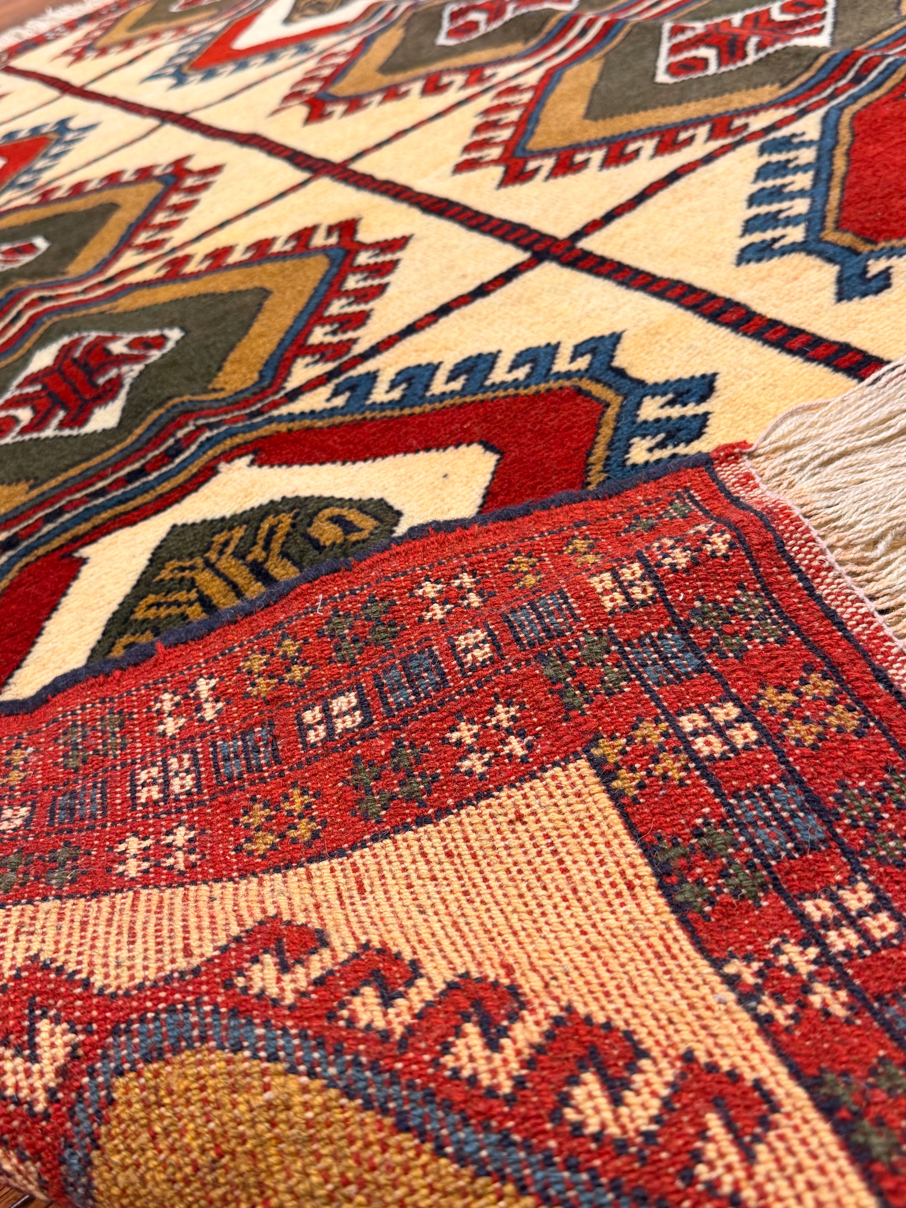 Authentic Persian Khorasan Turkmen Rug – Hand Knotted & Naturally Dyed