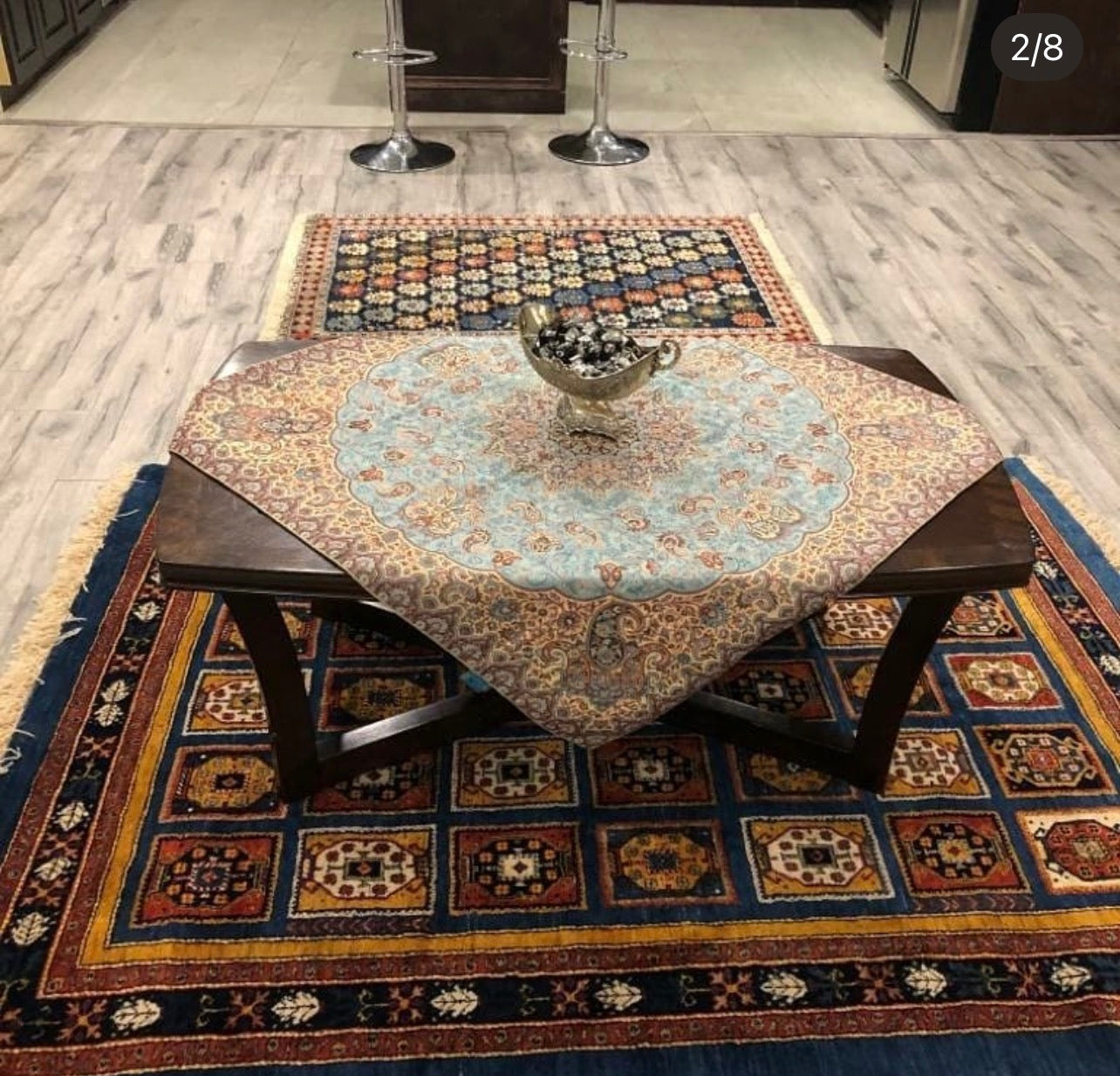 Authentic Qashqai Rug Handwoven with Handspun Wool 

This authentic Qashqai Gabbeh rug is handcrafted using traditional techniques passed down through generations. The wool used in this rug is entirely handspun, meaning it is not processed by industri