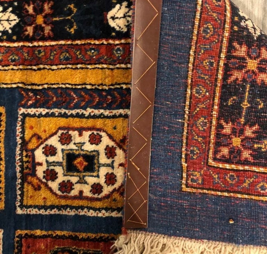 Authentic Qashqai Rug Handwoven with Handspun Wool 

This authentic Qashqai Gabbeh rug is handcrafted using traditional techniques passed down through generations. The wool used in this rug is entirely handspun, meaning it is not processed by industri
