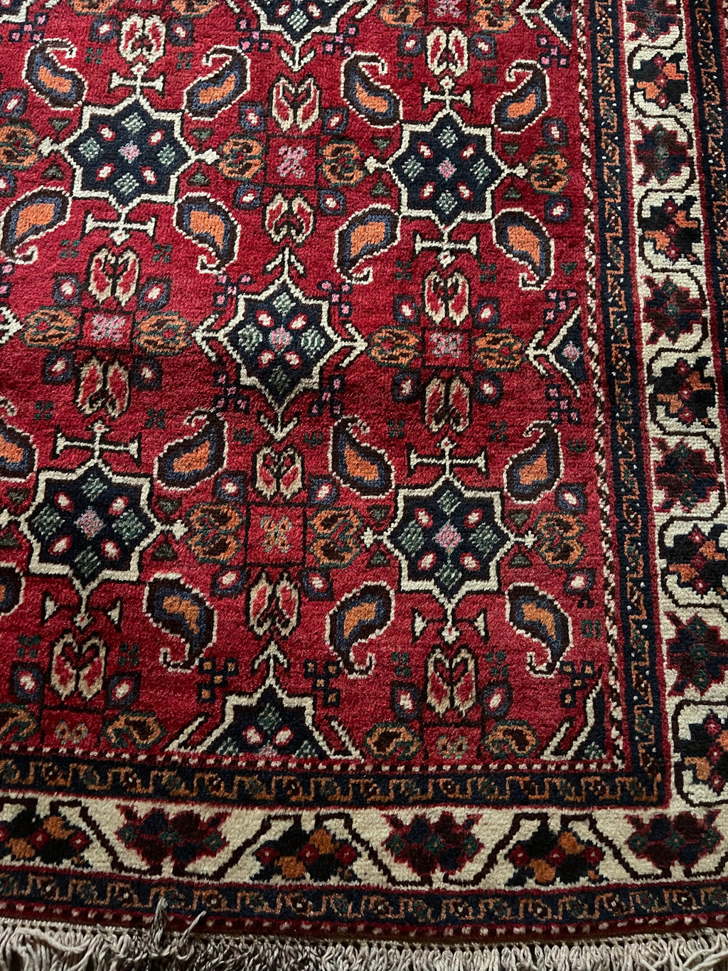 Authentic Qashqai Handmade Rug – Wool Pile, Natural Vegetable Dye, Handwoven Warp & Weft
