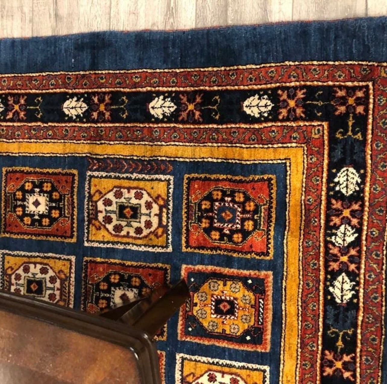 Authentic Qashqai Rug Handwoven with Handspun Wool 

This authentic Qashqai Gabbeh rug is handcrafted using traditional techniques passed down through generations. The wool used in this rug is entirely handspun, meaning it is not processed by industri