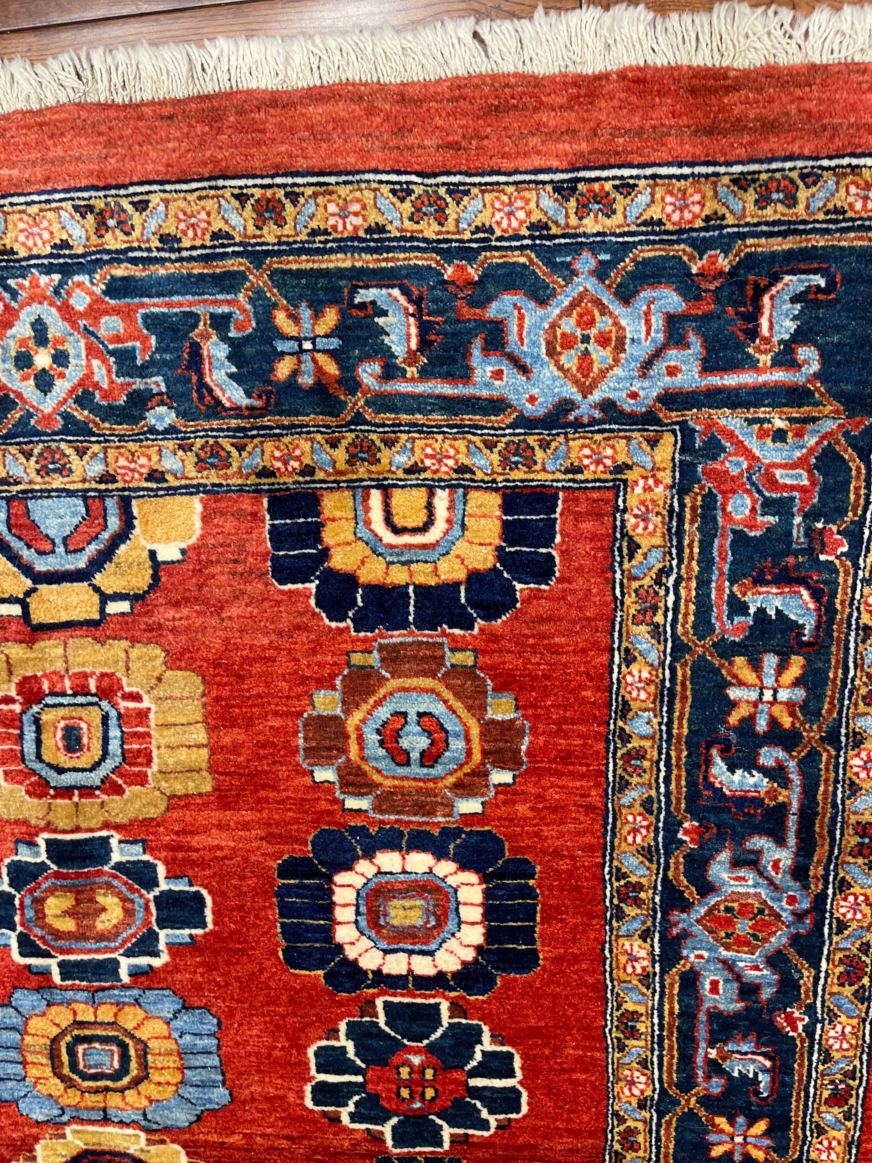Authentic Qashqai Persian Rug -Fine  Hand- Woven Carpet