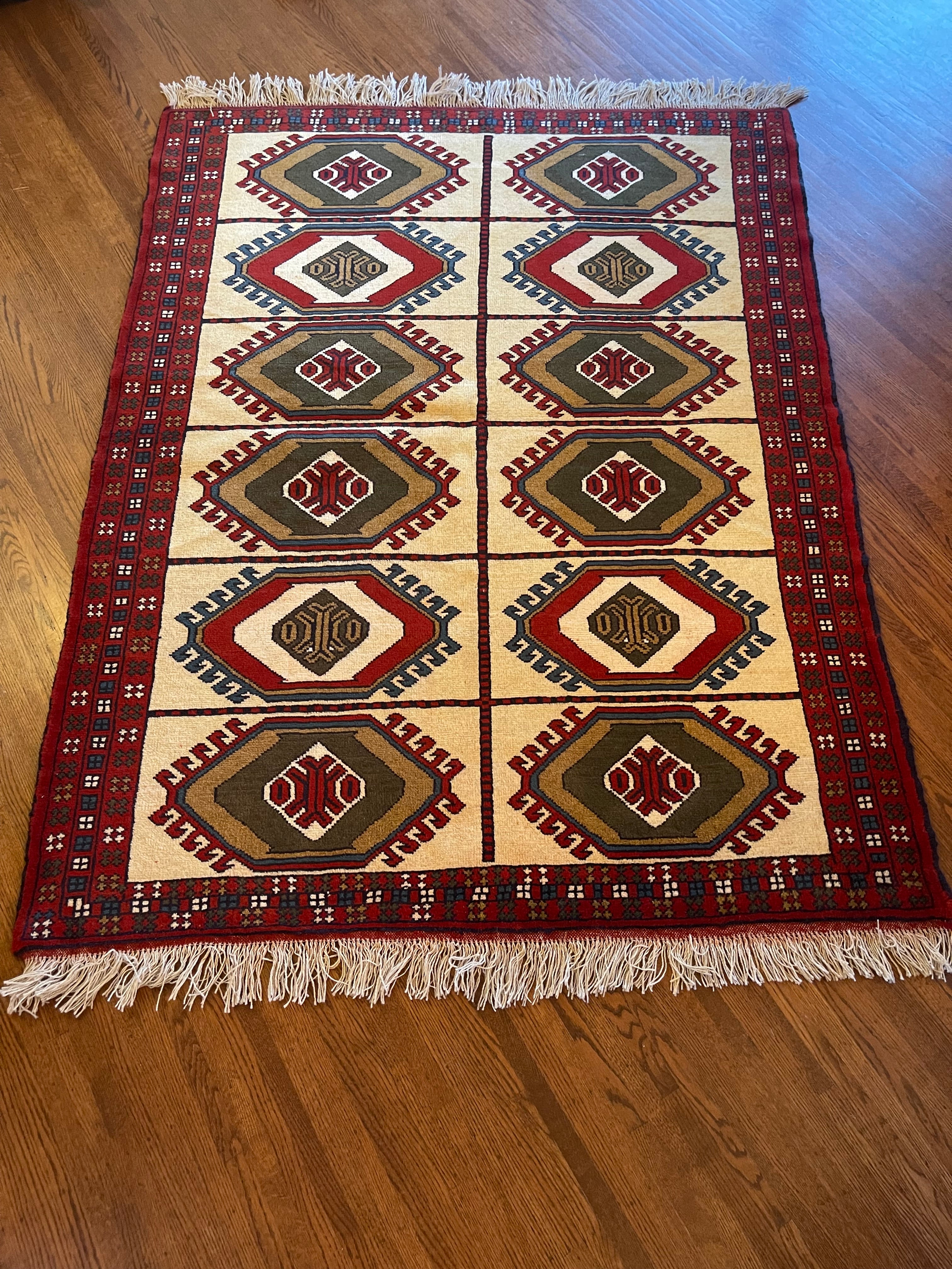Authentic Persian Khorasan Turkmen Rug – Hand Knotted & Naturally Dyed