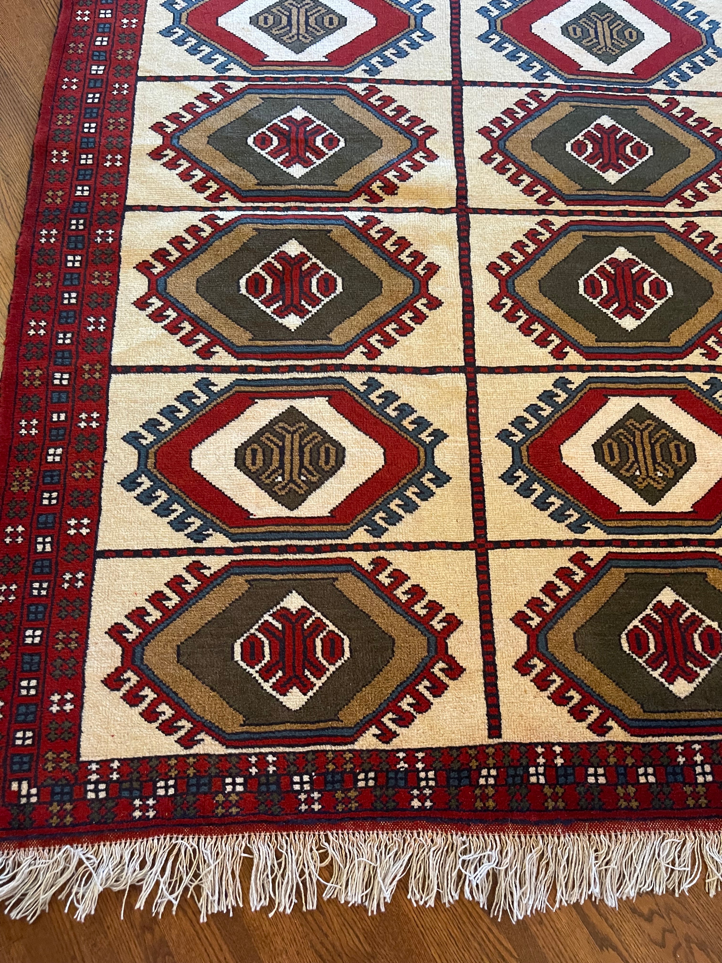 Authentic Persian Khorasan Turkmen Rug – Hand Knotted & Naturally Dyed