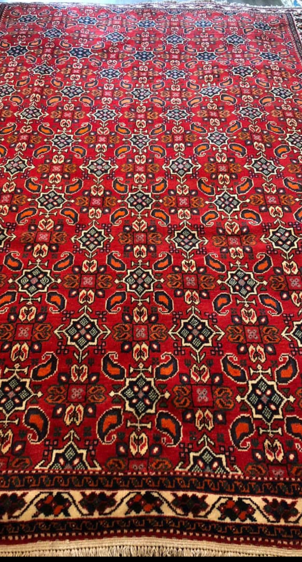 Authentic Qashqai Handmade Rug – Wool Pile, Natural Vegetable Dye, Handwoven Warp & Weft