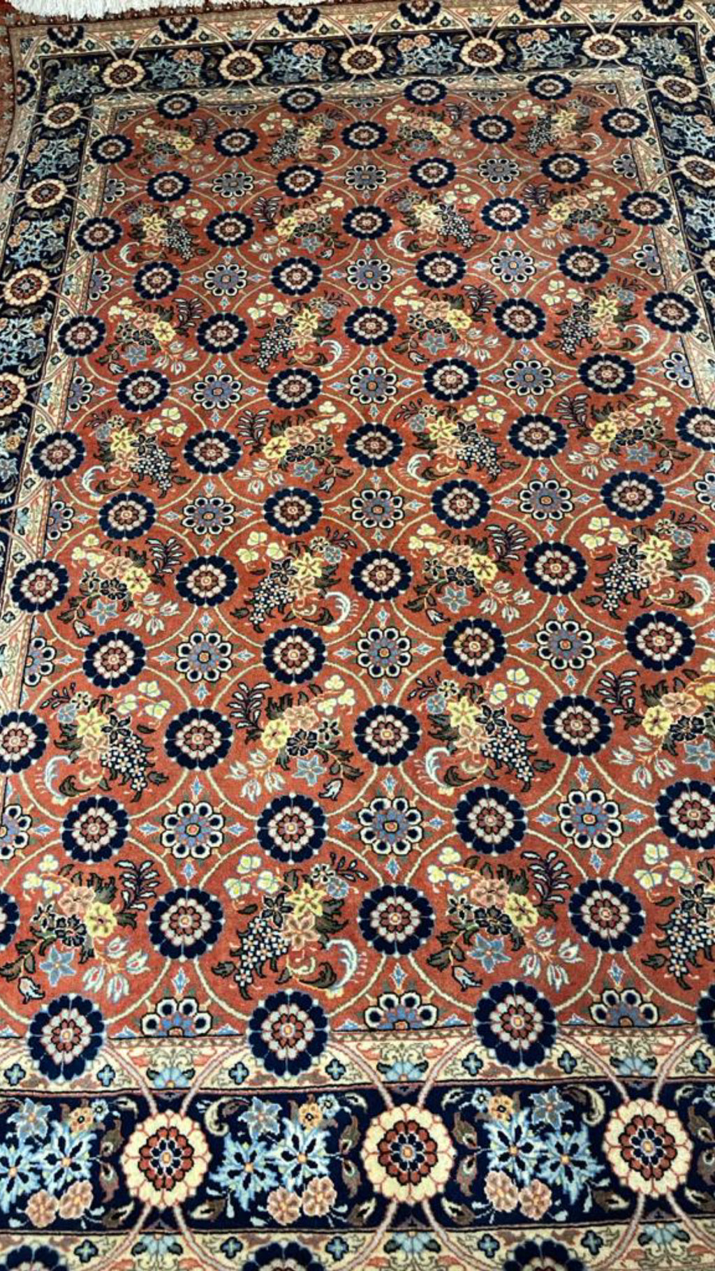 Authentic Qom Persian Rug – Handmade Wool Carpet