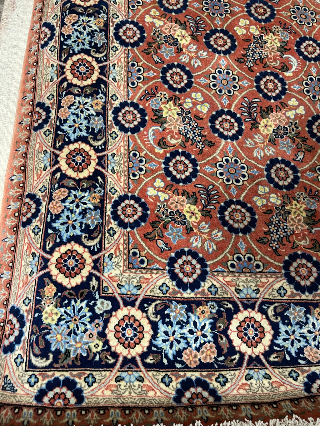 Authentic Qom Persian Rug – Handmade Wool Carpet