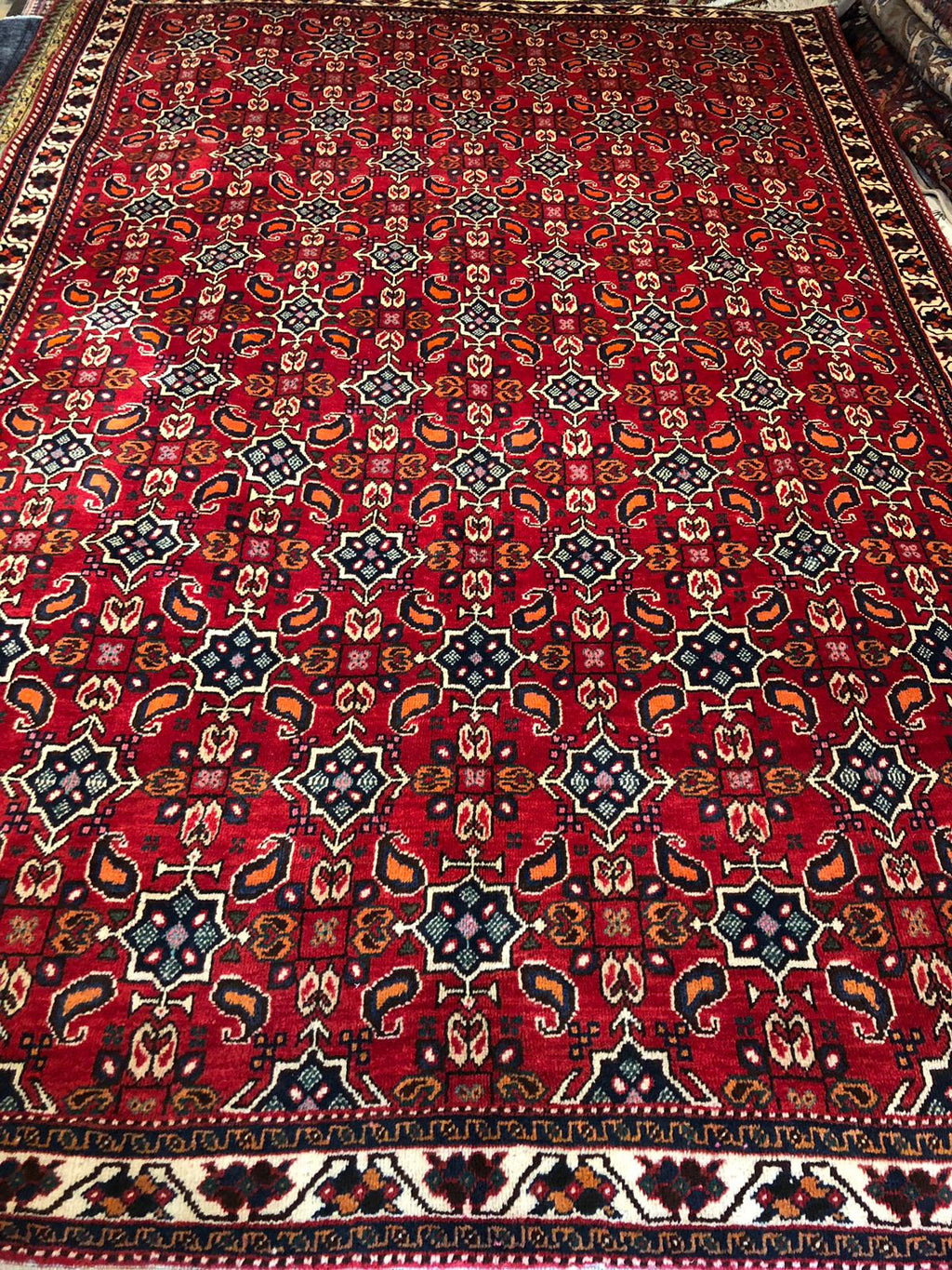 Authentic Qashqai Handmade Rug – Wool Pile, Natural Vegetable Dye, Handwoven Warp & Weft