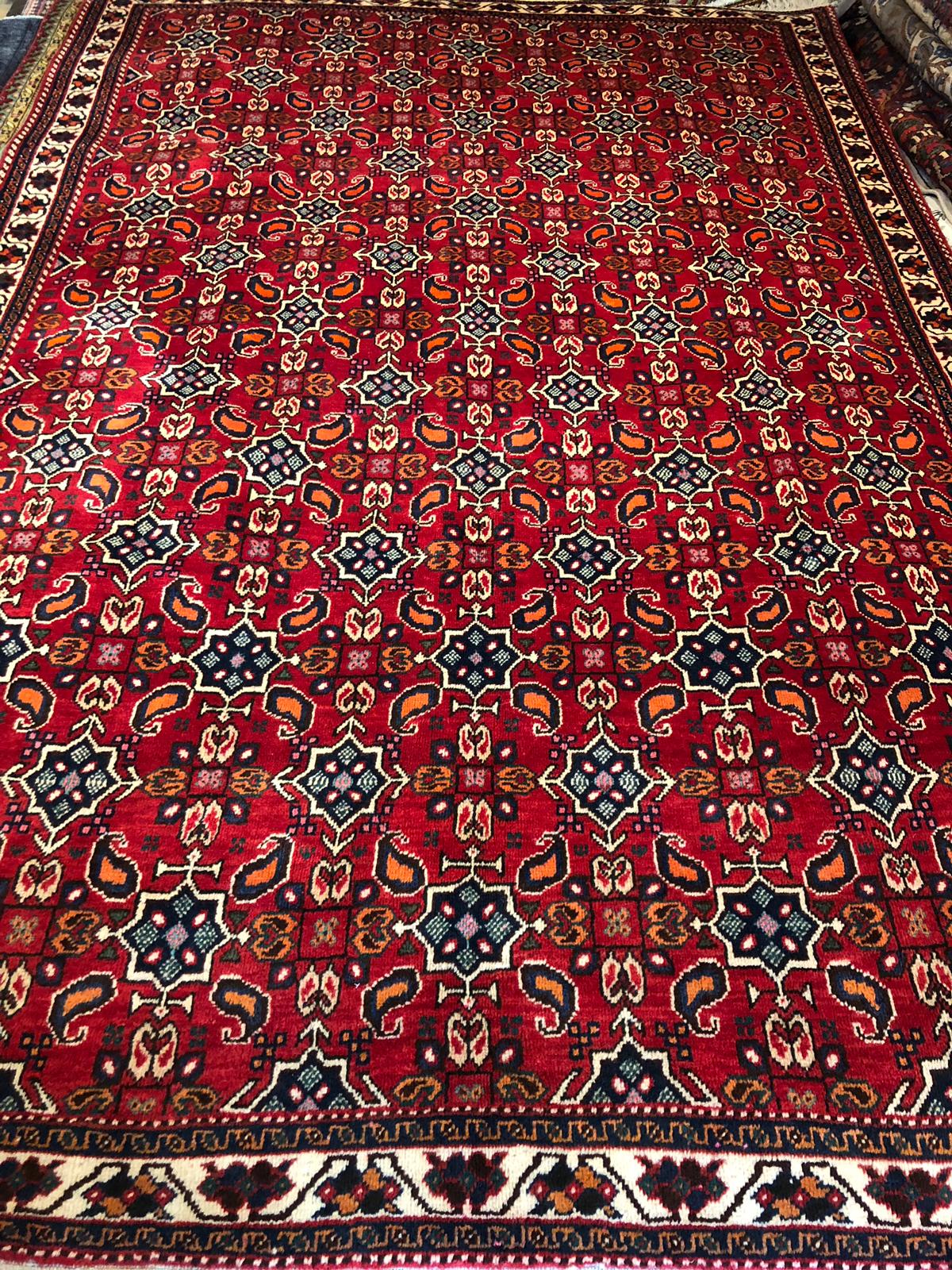Authentic Qashqai Handmade Rug – Wool Pile, Natural Vegetable Dye, Handwoven Warp & Weft