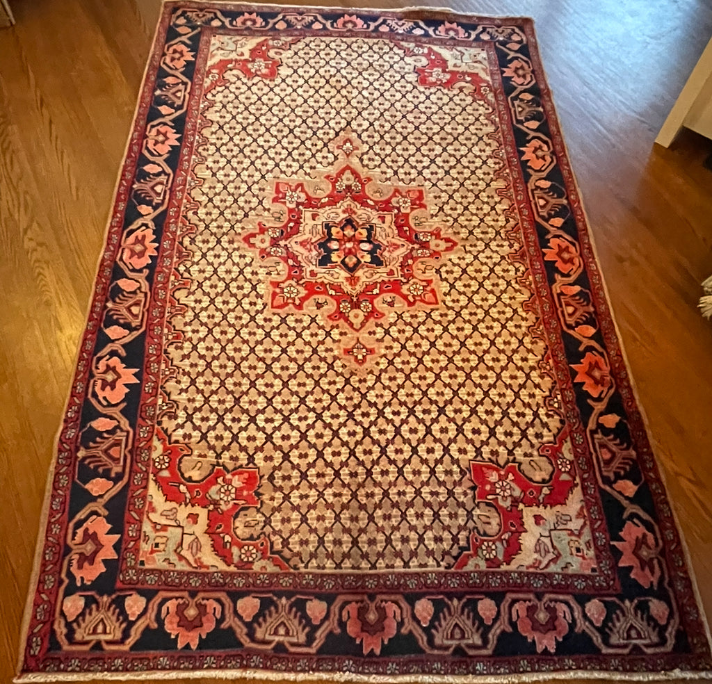 Antique Handwoven Tabriz Rug – Fish Design