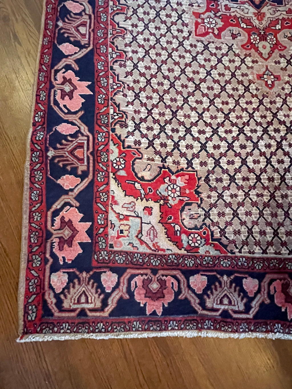 Antique Handwoven Tabriz Rug – Fish Design