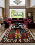 Bakhtiari Rug Handmade | Persian Bakhtiari Carpet Tree Panel Design Wool Rug