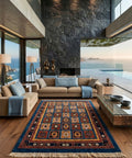 Authentic Qashqai Rug Handwoven with Handspun Wool 

This authentic Qashqai Gabbeh rug is handcrafted using traditional techniques passed down through generations. The wool used in this rug is entirely handspun, meaning it is not processed by industri