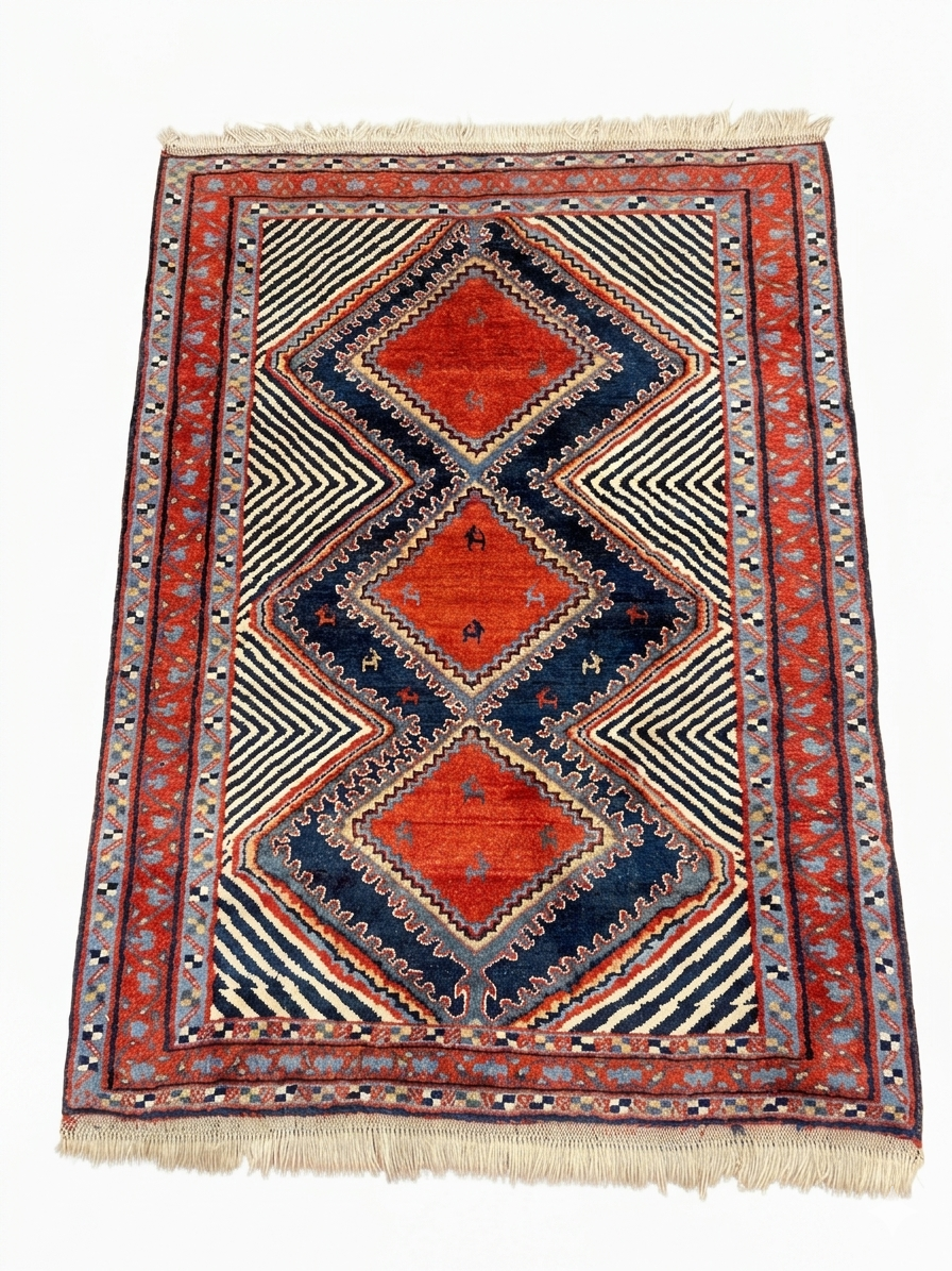 Handwoven Persian Qashqai Tribal Rug