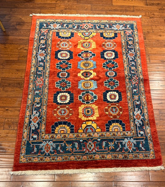 Authentic Qashqai Persian Rug -Fine  Hand- Woven Carpet