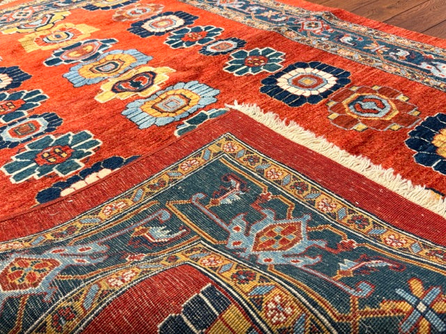 Authentic Qashqai Persian Rug -Fine  Hand- Woven Carpet