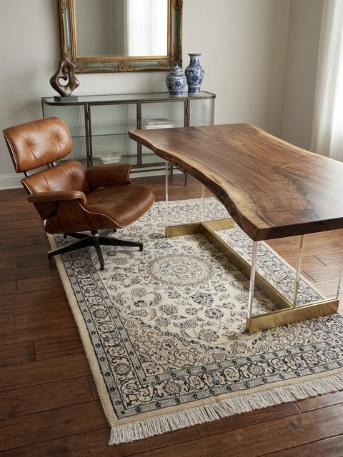 Luxury Nain Persian Rug -Handmade Wool & Silk carpet